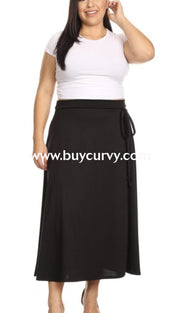 Bt-M {Nothing Compares To You} Black Overlap Skirt Bottoms