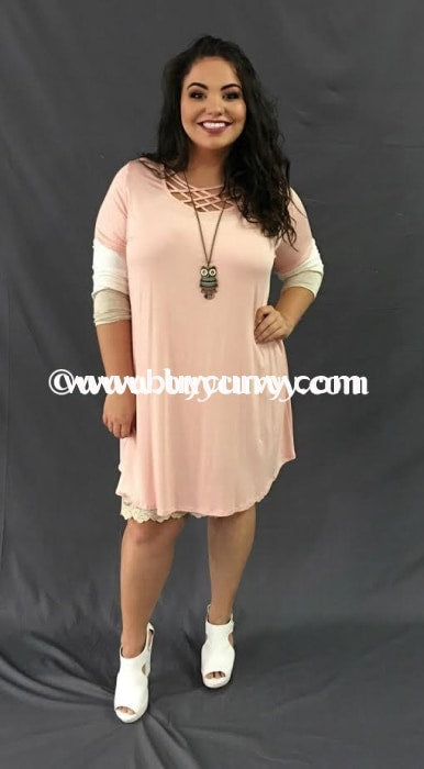 Cp-Oauditions Blush Pink With Corset Neckline Sale!! Contrast
