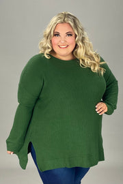 31 SLS-F {Speak Truth} Army Green SALE!! Waffle Knit Top SALE!! PLUS SIZE XL 2X 3X
