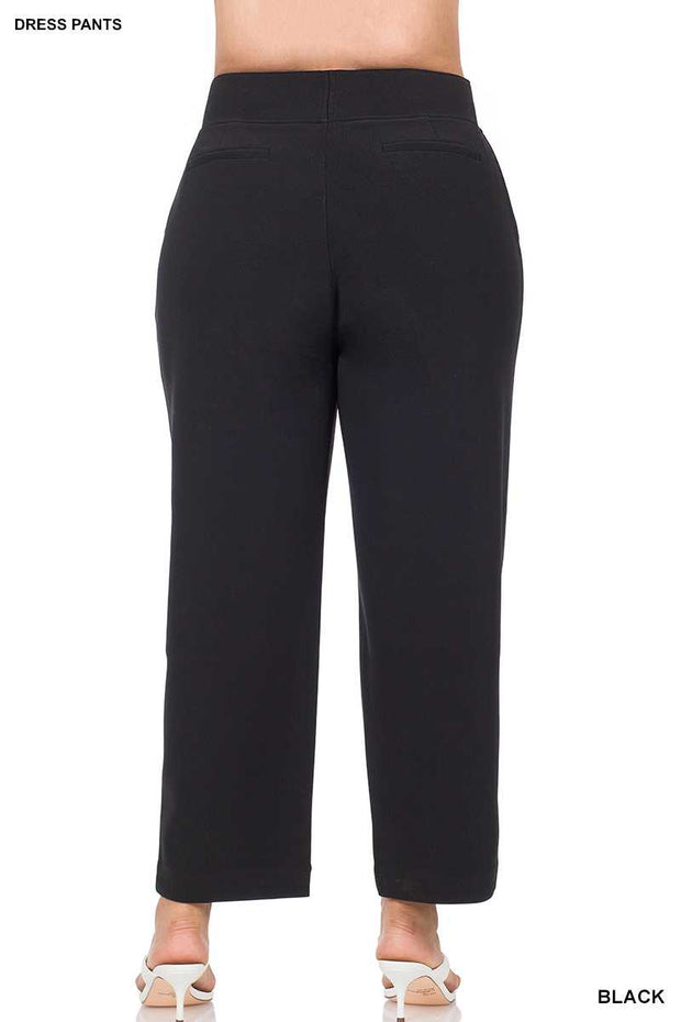 LEG-70 {Superior Staple} Black Pants w/Pockets PLUS SIZE 1X 2X 3X