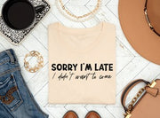 11 GT {Sorry I'm Late} "I Didn't Want To Come" Cream Graphic Tee PLUS SIZE 3X