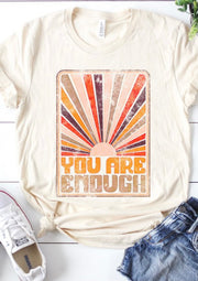 91 GT-B {You Are Enough Sunrise} Cream Graphic Tee PLUS SIZE 3X
