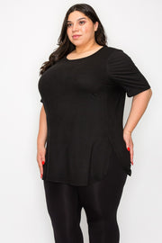 18 SSS {All You Ever Wanted} Black Scoop Neck Tunic  EXTENDED PLUS SIZE 4X 5X 6X