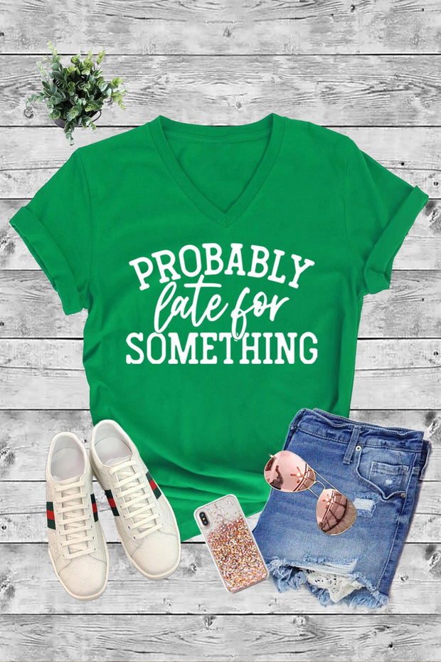 31 GT {Probably Late For Something} Green Graphic Tee PLUS SIZE XL 2X