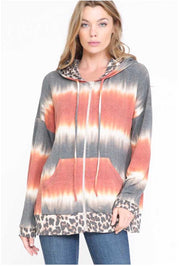 26  OT-D  {Quit Playing}  Rust Leopard Contrast  Jacket  PLUS SIZE XL 2X 3X