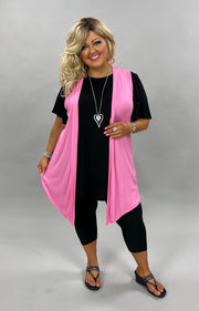 OT-B {Never Hear Me Complain} Asymmetrical Soft Pink Vest
