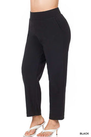 LEG-70 {Superior Staple} Black Pants w/Pockets PLUS SIZE 1X 2X 3X