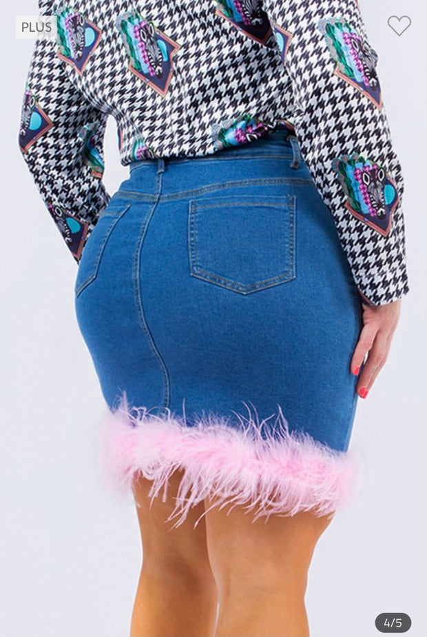 Judy Blue Jeans | Plus Size Lavender High Rise Shirttail Denim Skirt  JB2807-PL – American Blues
