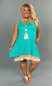 SV-A {Always Classy} "UMGEE" Emerald Dress with Lace Slip