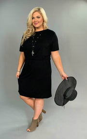 LD-D {Define Yourself}  Black Dress Elastic Band & Pockets