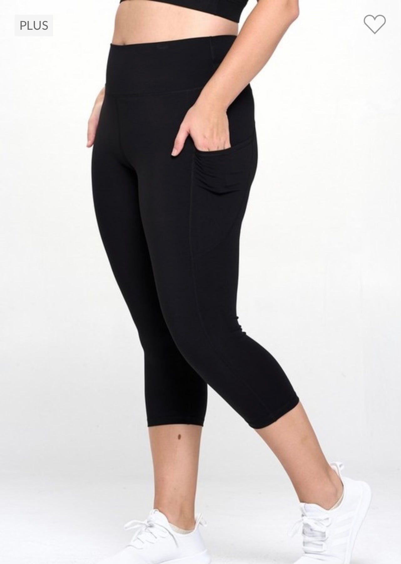 Women's High Waist Capri Pocket Yoga Pants - Black | Love Moda – LOVE MODA