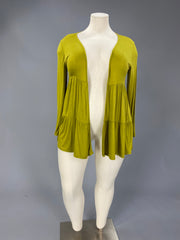 OT-C {Story Teller} Lightweight Avocado Layered Cardigan