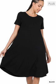 31 SSS-A {Taste And Style} Black Dress w/Pockets PLUS SIZE 1X 2X 3X