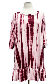 26 PSS {You Are Invited} Burgundy Bamboo Print Top EXTENDED PLUS SIZE 4X 5X 6X