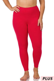 LEG-U {Embrace Change} Ruby Cotton Full Length Leggings PLUS SIZE 1X 2X 3X