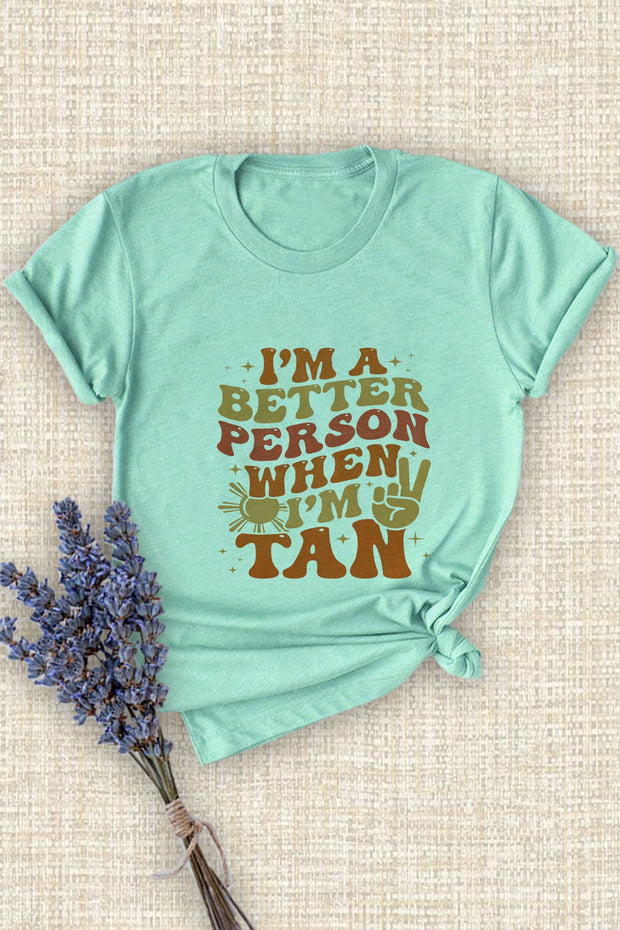 27 GT {Better Person When I'm Tan} MINT Graphic Tee PLUS SIZE XL 2X