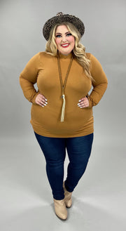 12 OR 56 SLS-D {Admiring Style} Coffee High Neck Top SALE!!! PLUS SIZE 1X 2X 3X