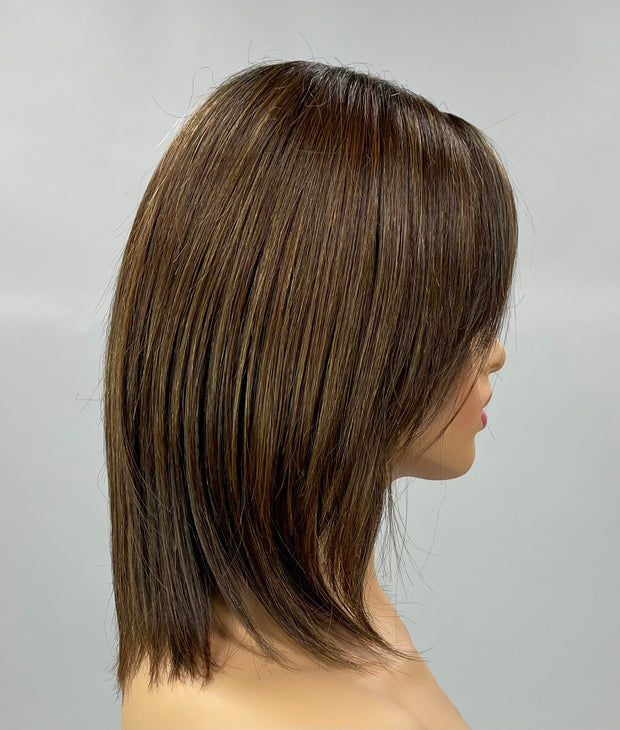"Cold Brew Chic" (Chocolate with Caramel) HAND-TIED BELLE TRESS Luxury Wig