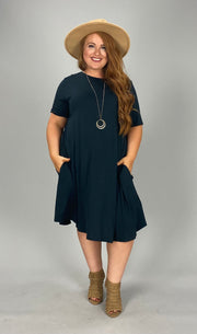 97 SSS-A {Sweet Lady} Black Dress W/Pockets SALE!!!!  PLUS SIZE 1X 2X 3X