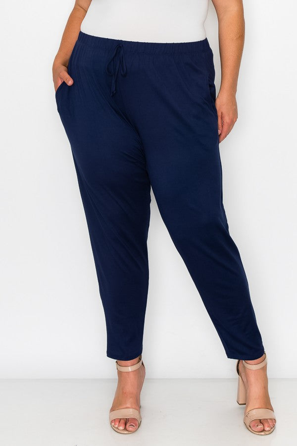 BT-L {Finding Common Ground} Navy Lounge Pants w/Pockets CURVY BRAND!! –  Curvy Boutique Plus Size Clothing