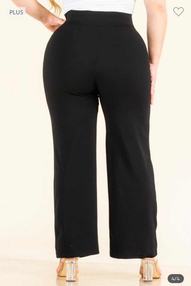 LEG-22 {Grand Moment} Black Dress Pants w/Front Seam PLUS SIZE 1X 2X 3 Curvy Boutique Plus Size Clothing LEG-22 {Grand Moment} Black Dress Pants w/Front Seam PLUS SIZE 1X 2X 3 Curvy Boutique Plus Size Clothing