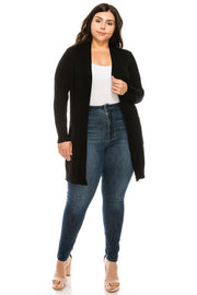 25 OT {Can Never Have Enough} Black Duster w/Front Pockets PLUS SIZE 1X 2X 3X