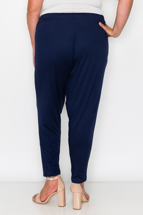 CURVY Common {Finding Plus Size BT-L Curvy – BRAND!! Clothing w/Pockets Lounge Ground} Boutique Pants Navy