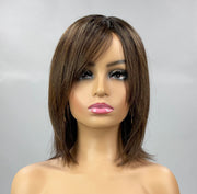 "Cold Brew Chic" (Chocolate with Caramel) HAND-TIED BELLE TRESS Luxury Wig