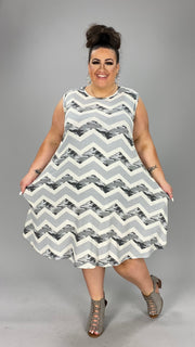 52 SV-B {March To The Beat} SALE!!!! Lt. Grey/Camo Chevron Print Dress EXTENDED PLUS SIZE 3X 4X 5X