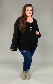SLS-C "Selfie Couture" Black ribbed Sweater