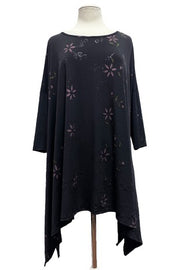 15 PQ {Create Your Dream} Black Top w/Glitter Floral Print EXTENDED PLUS SIZE 1X 2X 3X 4X 5X