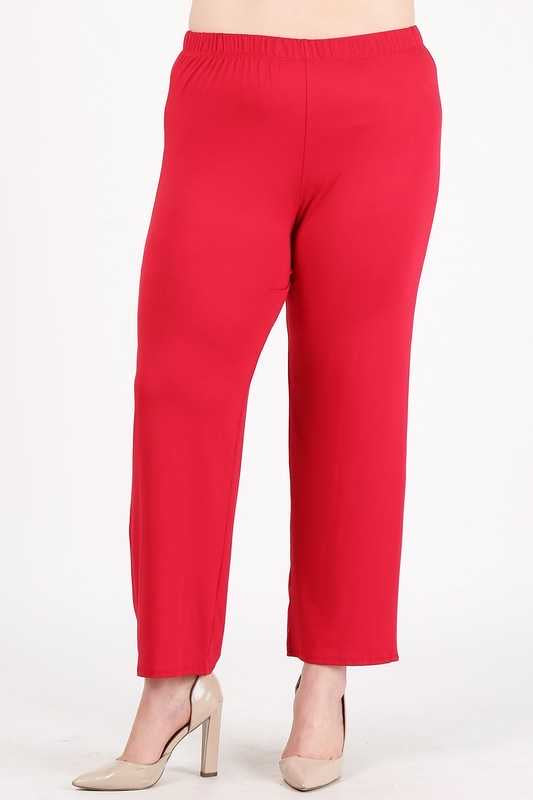 BT-99 {Taking Time To Love} Red Loose Fit Pants PLUS SIZE 1X 2X 3X