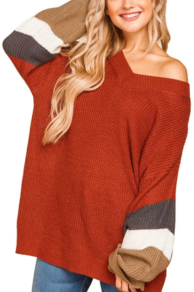 23 CP-O {The Days} Rust  Colored Sleeve Sweater PLUS SIZE XL 2X 3X