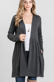 23 OT {Prepared For Anything} Charcoal Long Sleeve Cardigan PLUS SIZE 1X 2X 3X