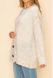 52 OR 37 OT-F {Full Of Cuddles} Oatmeal Buttoned Sweater PLUS SIZE 1X/2X  2X/3X
