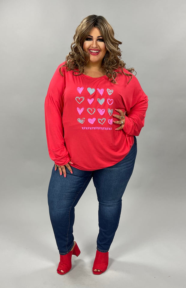 93 GT-A {Even Sweeter} Red Heart XOXO  Top SALE!!!  PLUS SIZE 1X 2X 3X