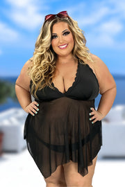 SWIM-H {Into The Summer} Black 2 Piece Swimsuit EXTENDED PLUS SIZE 4X