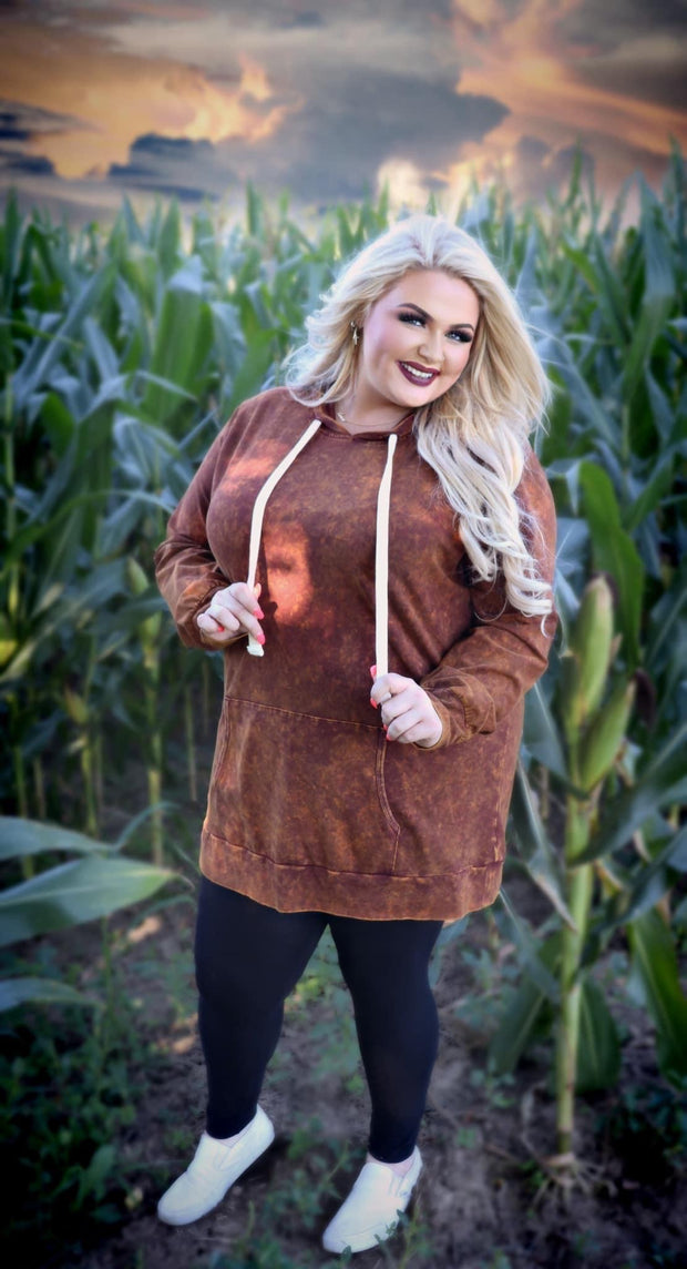 HD-M {Bonfire Nights} Desert Mustard  Mineral Wash Hoodie