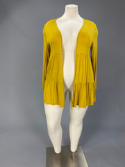 OT-C {Story Teller} Lightweight MUSTARD Layered Cardigan