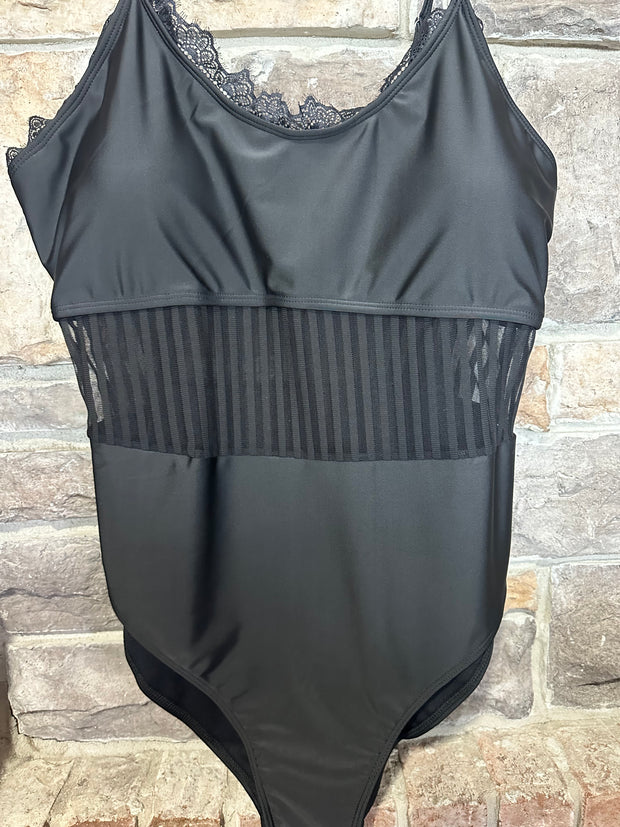 SWIM-T {Talk To The Sand} Black One Piece Swimsuit EXTENDED PLUS SIZE 3X 4X