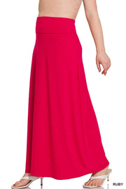 BT-G {Cheer You On} Ruby Red Maxi Skirt  PLUS SIZE 1X 2X 3X
