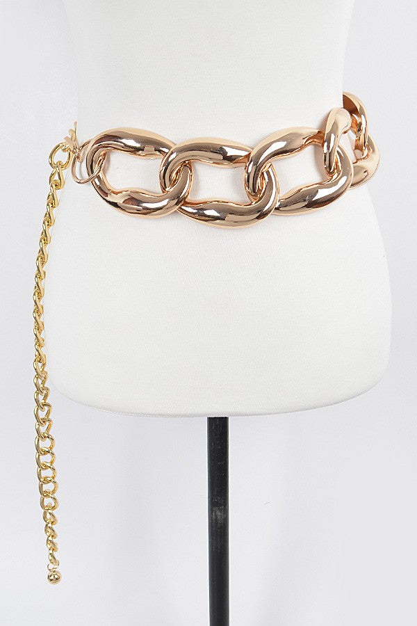 BELTS {Chains} Gold Link Chain Belt EXTENDED PLUS SIZE