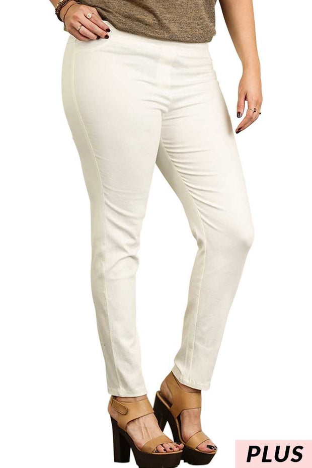 BT-S {Cliffhanger} Ivory Stretch Jeans PLUS SIZE 1X 2X 3X