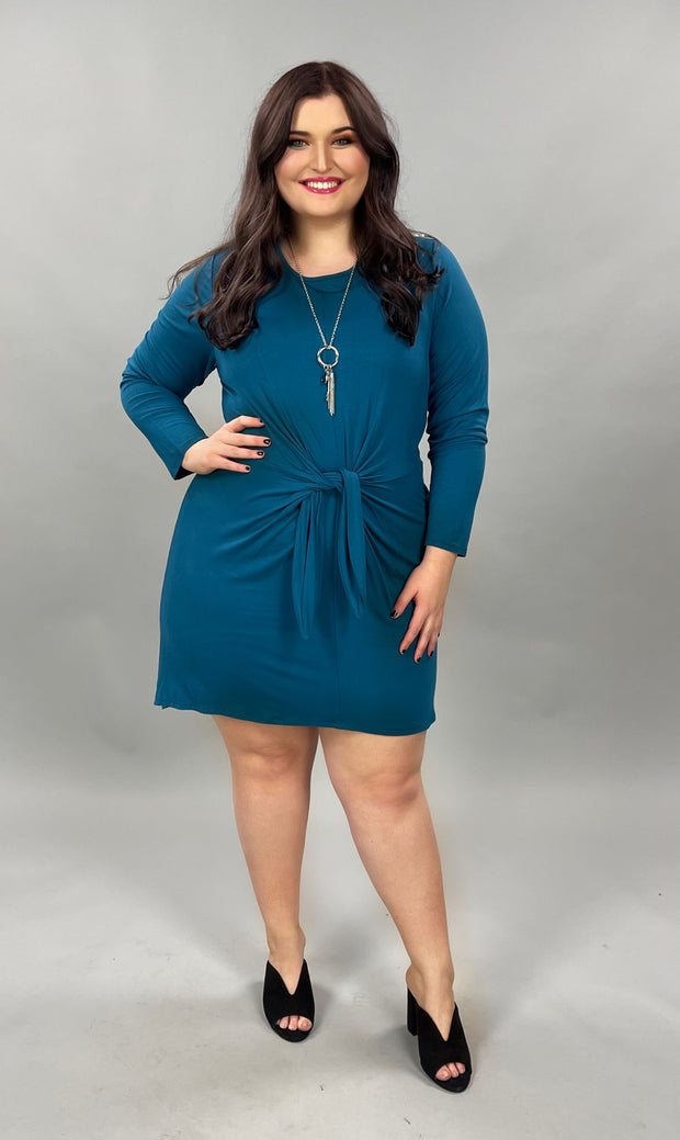 SLS-G  {All Is Well} Marine Blue Dress With Front Tie Detail SALE!!!