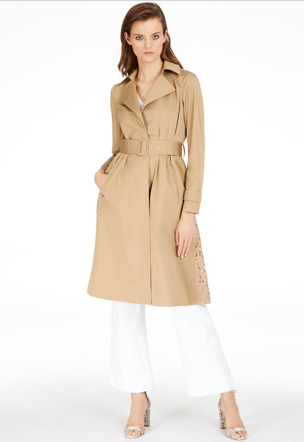 OT-A  M-109 {INC} Lace Back Trench  Coat Retail $159.50!