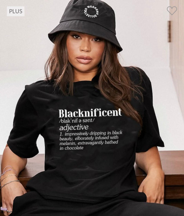 52 GT {Blacknificent} Black Graphic Tee PLUS SIZE 1X 2X 3X