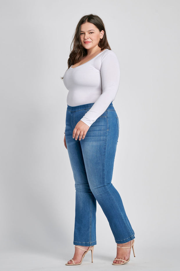 Denim Best Petite Plus Size Clothing LEG-60 Cello} Dark Denim