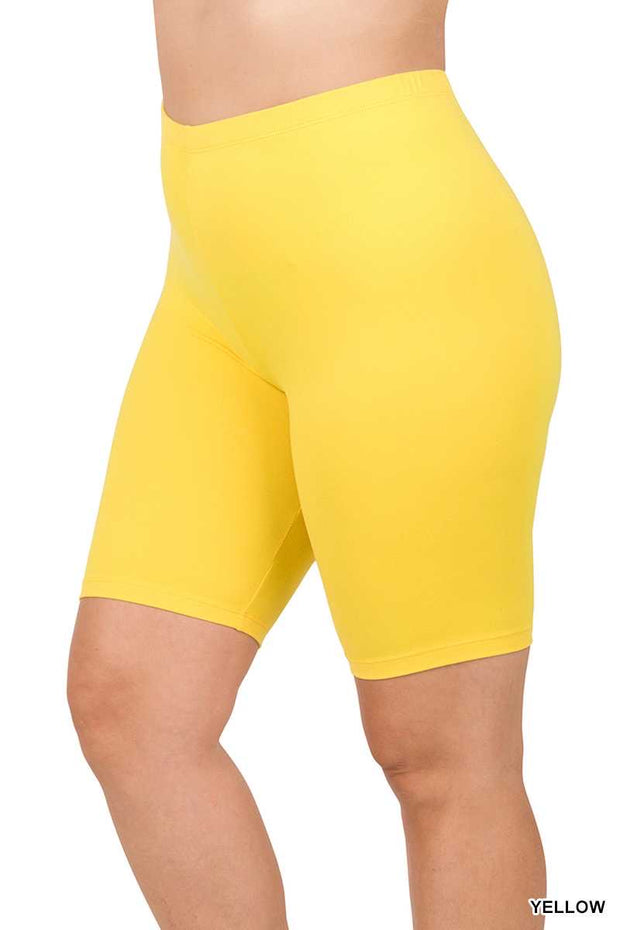 DUNG {Adventure Unlimited} Yellow Biker Shorts PLUS SIZE 1X 2X 3X