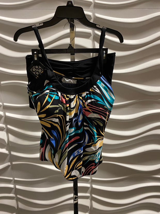 SWIM-R {Coco Reef} Black/Multi-Color Two Piece Swimsuit SALE!!! PLUS SIZE 16W