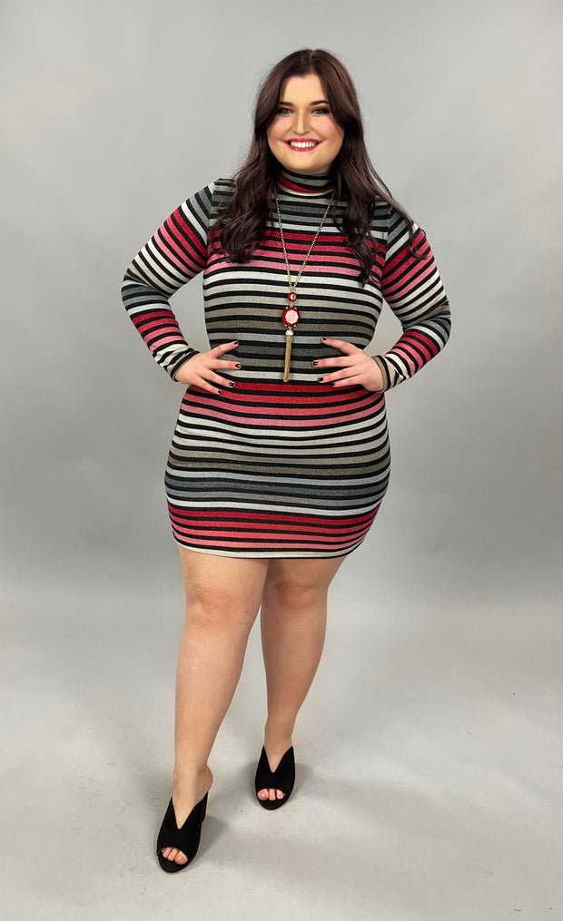 PLS-Y {Heavens To Betsy}  Striped Bodycon Dress
